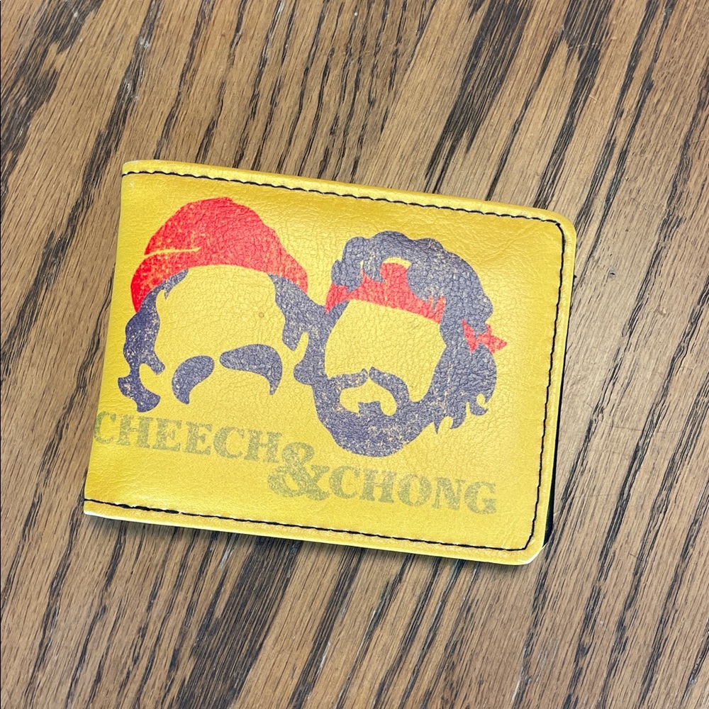 Cheech & Chong Buckle Down Yellow Wallet, vintage, 420, 4:20